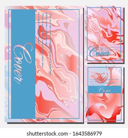 Artistic covers design. Creative fluid colors backgrounds. Trendy design. Eps10 vector