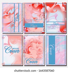 Artistic covers design. Creative fluid colors backgrounds. Trendy design. Eps10 vector