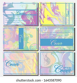 Artistic covers design. Creative fluid colors backgrounds. Trendy design. Eps10 vector