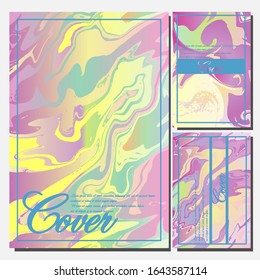 Artistic covers design. Creative fluid colors backgrounds. Trendy design. Eps10 vector