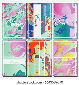 Artistic covers design. Creative fluid colors backgrounds. Trendy design. Eps10 vector