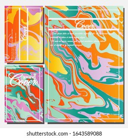 Artistic covers design. Creative fluid colors backgrounds. Trendy design. Eps10 vector