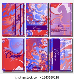 Artistic covers design. Creative fluid colors backgrounds. Trendy design. Eps10 vector