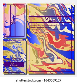 Artistic covers design. Creative fluid colors backgrounds. Trendy design. Eps10 vector