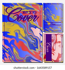 Artistic covers design. Creative fluid colors backgrounds. Trendy design. Eps10 vector