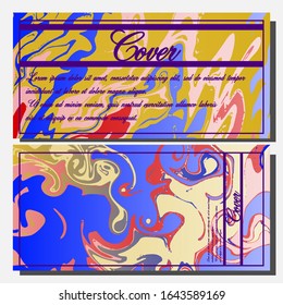 Diseño de cubiertas artísticas. Fondos creativos de colores fluidos. Diseño moderno. Vector Eps10