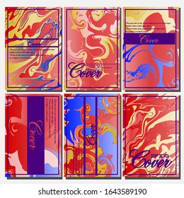 Artistic covers design. Creative fluid colors backgrounds. Trendy design. Eps10 vector