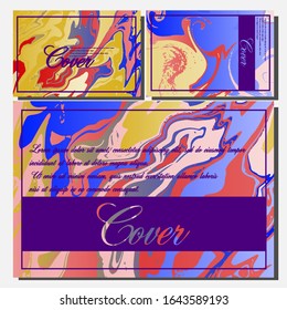 Artistic covers design. Creative fluid colors backgrounds. Trendy design. Eps10 vector