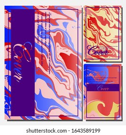 Artistic covers design. Creative fluid colors backgrounds. Trendy design. Eps10 vector
