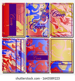 Diseño de cubiertas artísticas. Fondos creativos de colores fluidos. Diseño moderno. Vector Eps10