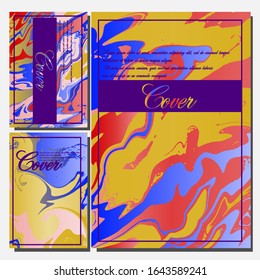 Artistic covers design. Creative fluid colors backgrounds. Trendy design. Eps10 vector