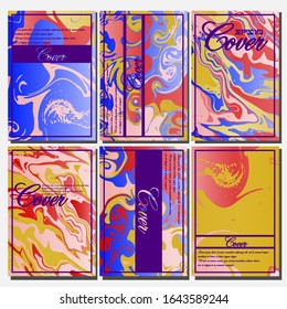 Diseño de cubiertas artísticas. Fondos creativos de colores fluidos. Diseño moderno. Vector Eps10
