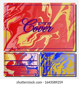Diseño de cubiertas artísticas. Fondos creativos de colores fluidos. Diseño moderno. Vector Eps10