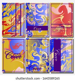 Diseño de cubiertas artísticas. Fondos creativos de colores fluidos. Diseño moderno. Vector Eps10