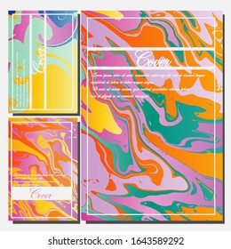 Artistic covers design. Creative fluid colors backgrounds. Trendy design. Eps10 vector