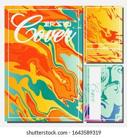Artistic covers design. Creative fluid colors backgrounds. Trendy design. Eps10 vector
