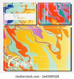 Artistic covers design. Creative fluid colors backgrounds. Trendy design. Eps10 vector
