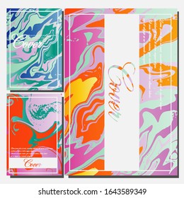 Artistic covers design. Creative fluid colors backgrounds. Trendy design. Eps10 vector