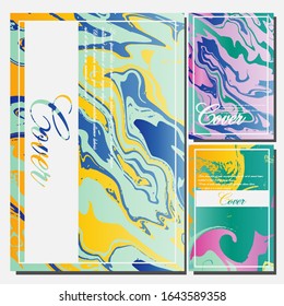 Artistic covers design. Creative fluid colors backgrounds. Trendy design. Eps10 vector