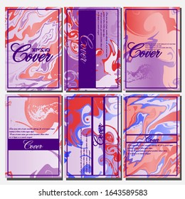 Artistic covers design. Creative fluid colors backgrounds. Trendy design. Eps10 vector