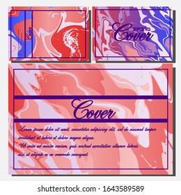 Artistic covers design. Creative fluid colors backgrounds. Trendy design. Eps10 vector