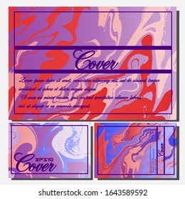 Artistic covers design. Creative fluid colors backgrounds. Trendy design. Eps10 vector