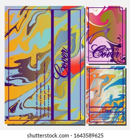 Artistic covers design. Creative fluid colors backgrounds. Trendy design. Eps10 vector