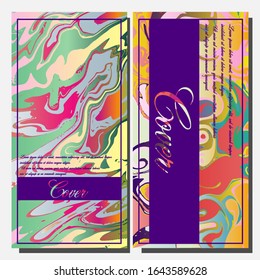Diseño de cubiertas artísticas. Fondos creativos de colores fluidos. Diseño moderno. Vector Eps10