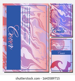 Artistic covers design. Creative fluid colors backgrounds. Trendy design. Eps10 vector