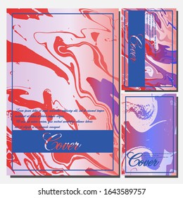 Artistic covers design. Creative fluid colors backgrounds. Trendy design. Eps10 vector