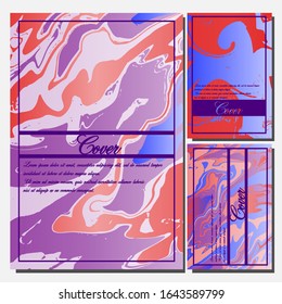 Artistic covers design. Creative fluid colors backgrounds. Trendy design. Eps10 vector
