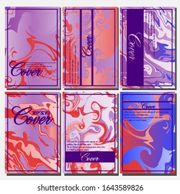 Diseño de cubiertas artísticas. Fondos creativos de colores fluidos. Diseño moderno. Vector Eps10
