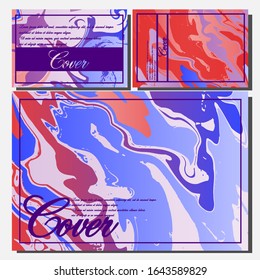 Artistic covers design. Creative fluid colors backgrounds. Trendy design. Eps10 vector