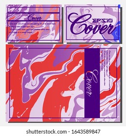 Diseño de cubiertas artísticas. Fondos creativos de colores fluidos. Diseño moderno. Vector Eps10