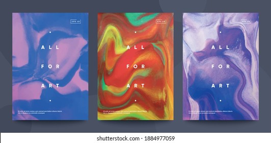 Artistic covers design. Creative fluid colors backgrounds. Trendy design. Eps10 vector