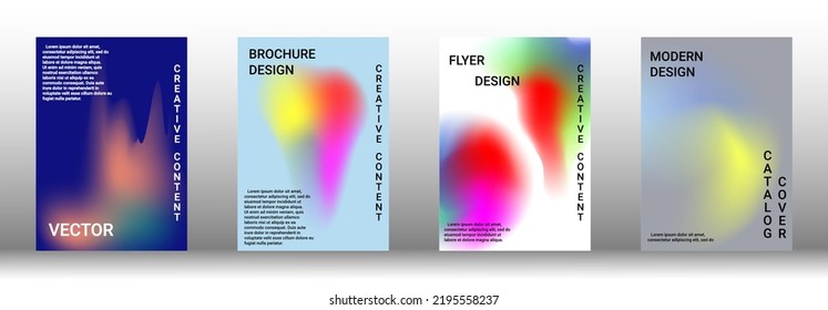 Artistic covers design. Creative fluid colors backgrounds. Set of abstract covers