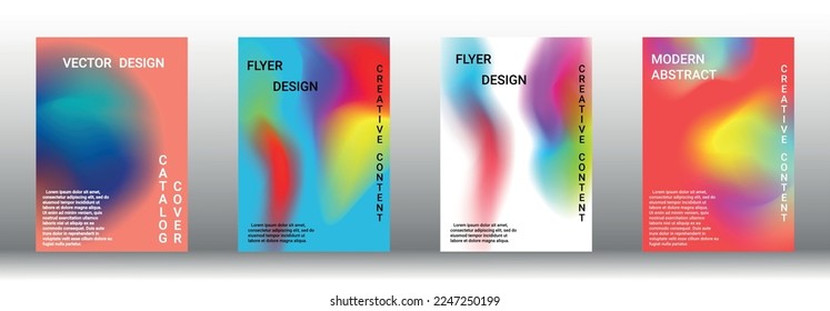 Artistic covers design. Creative fluid colors backgrounds. Set of abstract covers
