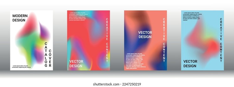 Artistic covers design. Creative fluid colors backgrounds. Set of abstract covers