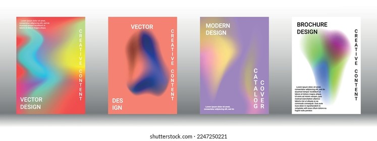 Artistic covers design. Creative fluid colors backgrounds. Set of abstract covers