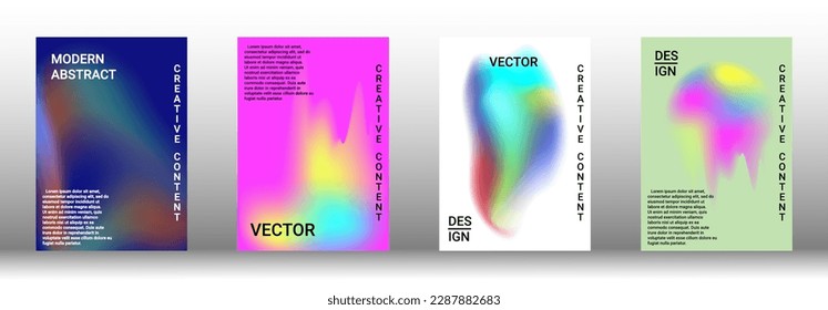 Artistic covers design. Creative fluid colors backgrounds. Set of abstract covers