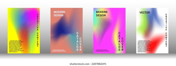 Artistic covers design. Creative fluid colors backgrounds. Set of abstract covers