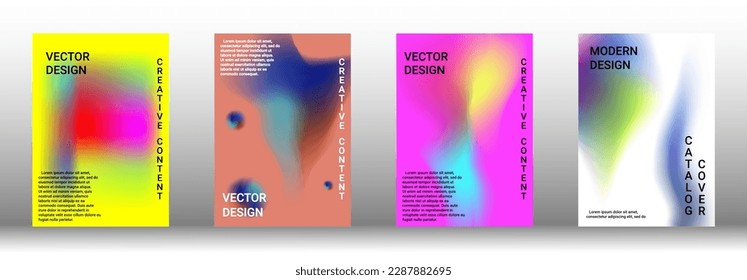 Diseño de cubiertas artísticas. Colores de fluidos creativos. Conjunto de portadas abstractas