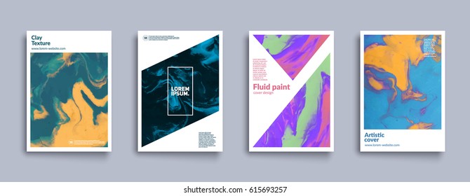 Artistic covers design. Creative fluid colors backgrounds. Trendy design. Eps10 vector