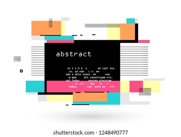 Artistic covers design. Creative geometric backgrounds. Trendy futuristic design. Modern abstract covers. Colorful shapes composition. Eps10 vector.