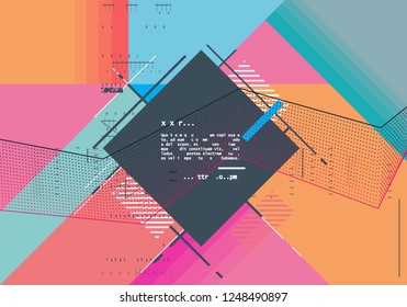 Artistic covers design. Creative geometric backgrounds. Trendy futuristic design. Modern abstract covers. Colorful shapes composition. Eps10 vector.