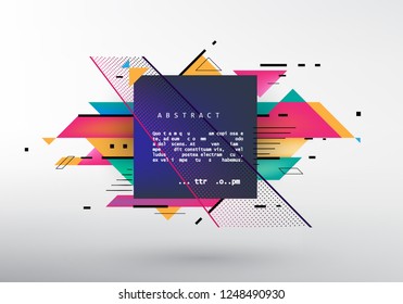 Artistic covers design. Creative geometric backgrounds. Trendy futuristic design. Modern abstract covers. Colorful shapes composition. Eps10 vector.