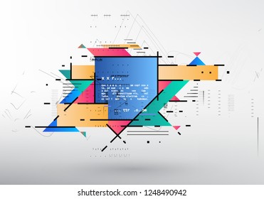 Artistic covers design. Creative geometric backgrounds. Trendy futuristic design. Modern abstract covers. Colorful shapes composition. Eps10 vector.