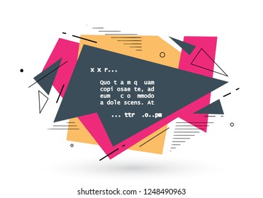 Artistic covers design. Creative geometric backgrounds. Trendy futuristic design. Modern abstract covers. Colorful shapes composition. Eps10 vector.
