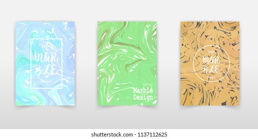 Artistic covers design. Liquid marble texture. Creative fluid colors backgrounds. Trendy for design covers, presentation, invitation, flyers, annual reports, posters and business cards.