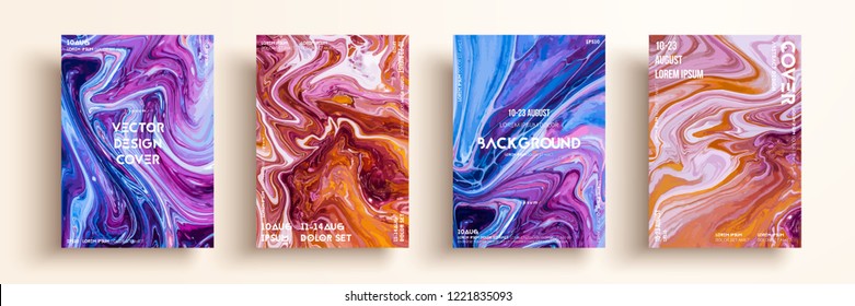 Artistic covers design. Liquid marble texture. Creative fluid colors backgrounds. Applicable for design covers, presentation, invitation, flyers, annual reports, posters and business cards.